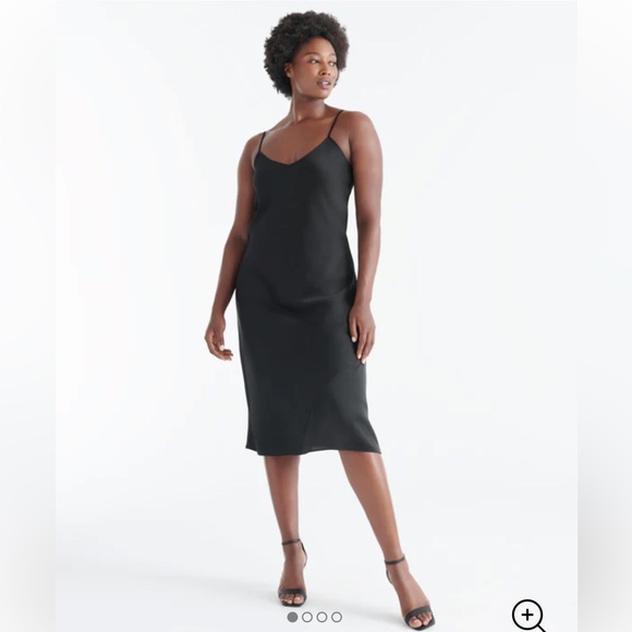 KNIX - Black Satin Slip Dress - New With Tags - NWT - Sexy Black Dress - Picture 1 of 6